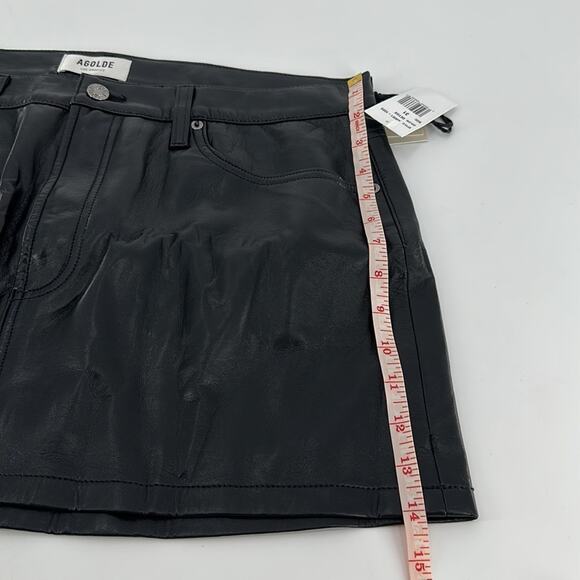 AGOLDE Recycled Leather Liv Mini Skirt in Detox | 31 US large - Picture 10 of 14